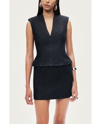 Women's Sleeveless Tailored Mini Dress