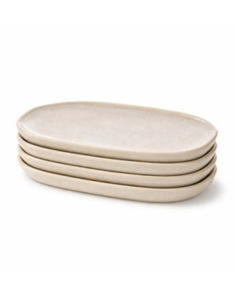 Medium Shallow 9" Oval Platters, Set of 4