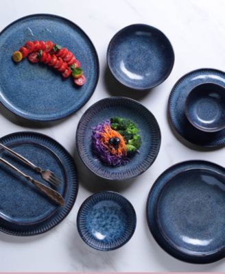 Stoneware Linhas Dessert Plates, Set of 6