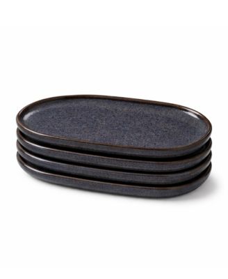 Medium Shallow 9" Oval Platters, Set of 4