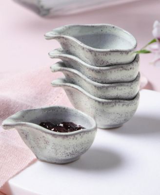 Stoneware Teardrops, Set of 6