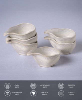 Stoneware Teardrops, Set of 6