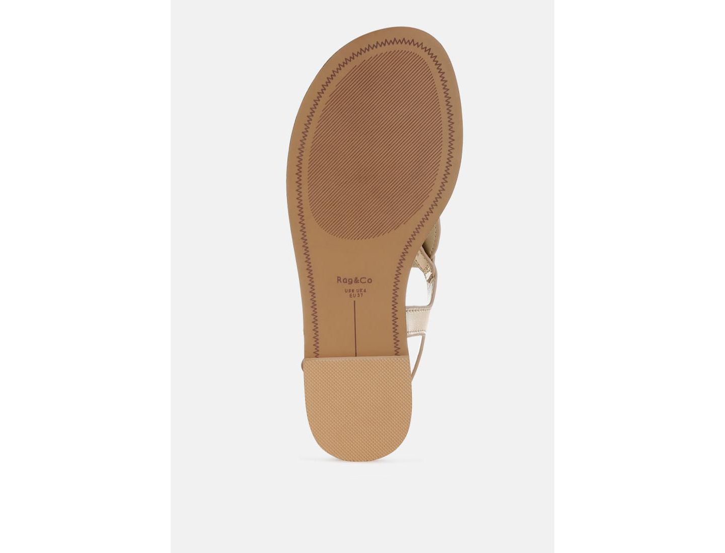 Женские балетки Rag & Co Zorad Metallic Genuine Leather, цвет: Золотой металлик кожаный — фото 7