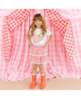 Big Girls Red Gingham Skort