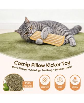 Sisal Catnip Kicker Toy 2 Pack - Cat Herb Filling, Interactive Bunny Kick Toy for Scratching, Chewing and Comfort, Cats of All Ages