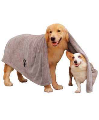 4 Pack Super Absorbent Microfiber Pet Towels for Dogs Cats Bath Drying