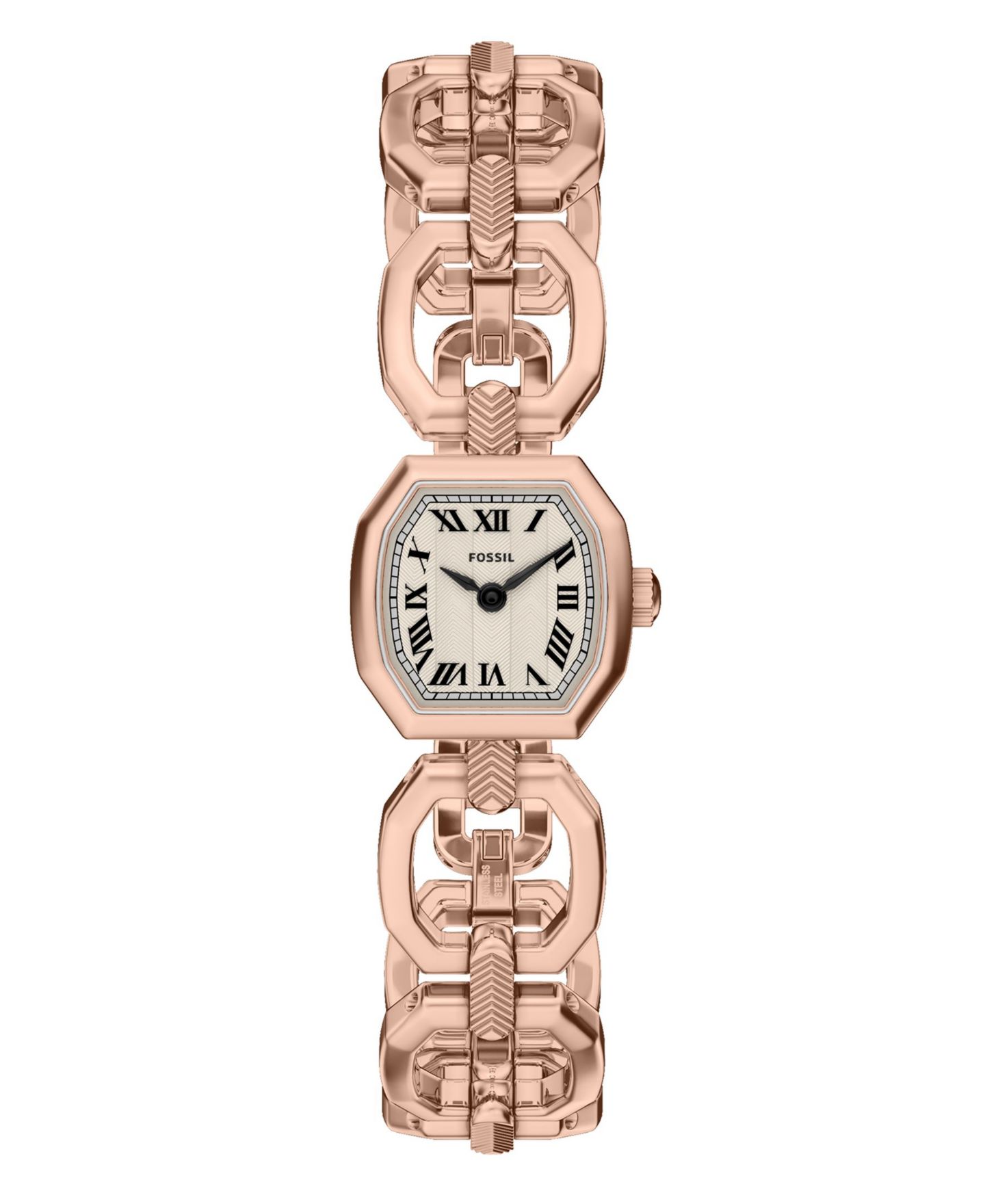 Женские часы Fossil Harlow Mini Two-Hand Rose Gold-Tone Stainless Steel Watch 20mm — фото 1