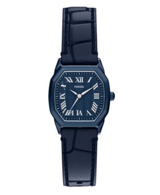 Women's Harlow Three-Hand Navy Leather Watch 27mm