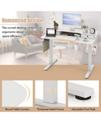 Electric Standing Desk 48 x 24 in with 2 Drawers