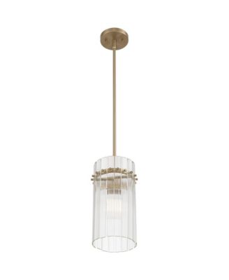 Emerson Matte Brass Fluted Glass Mini Pendant Light