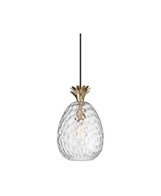 Pineapple Warm Hammered Glass Pendant Light