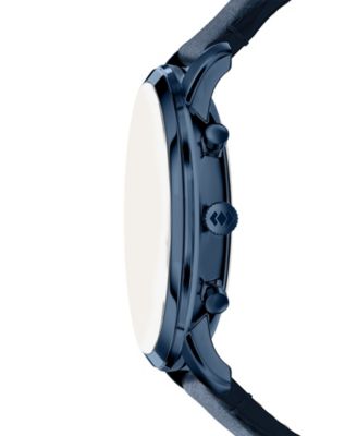 Men's Neutra Chronograph Navy Leather Watch 44mm