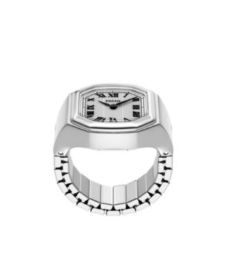 Women's Harlow Watch Ring Two-Hand Stainless Steel Ring Watch 15mm