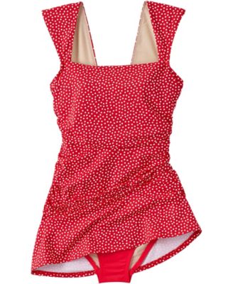Women's NEW Smoothing Square Neck Ruched Swim Dress Swimsuit