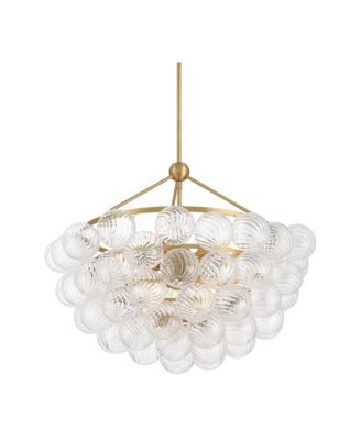 Possini Euro Albaro 27"W Fluted Glass 9-Light Pendant Light