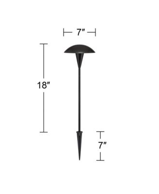 Large Mushroom High Mid Century Modern Outdoor Landscape Path Lights Porch House Set of 4 LED Bulb Metal