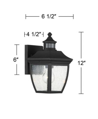 Beaufort Vintage Outdoor Wall Light Fixtures Set of 2 Motion Sensor Dusk to Dawn Clear Seedy Glass for Exterior