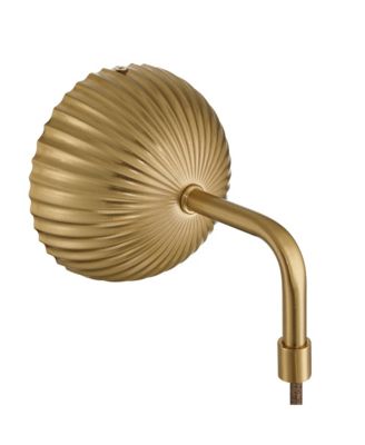 Comfrey 15" High Warm Brass and Fluted Glass Wall Sconce