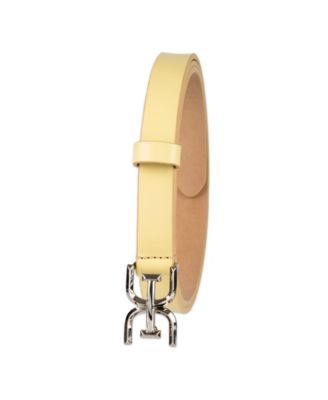 Women's Ultra Skinny Double-E Logo Plaque Buckle Belt