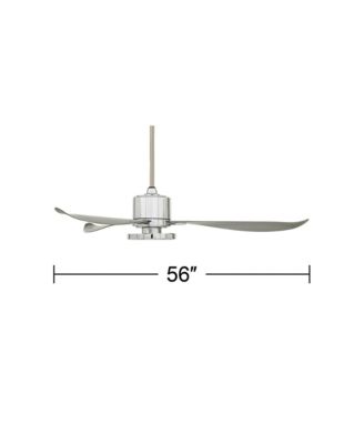 56" Possini Vengeance Chrome LED Ceiling Fan with 18" Downrod