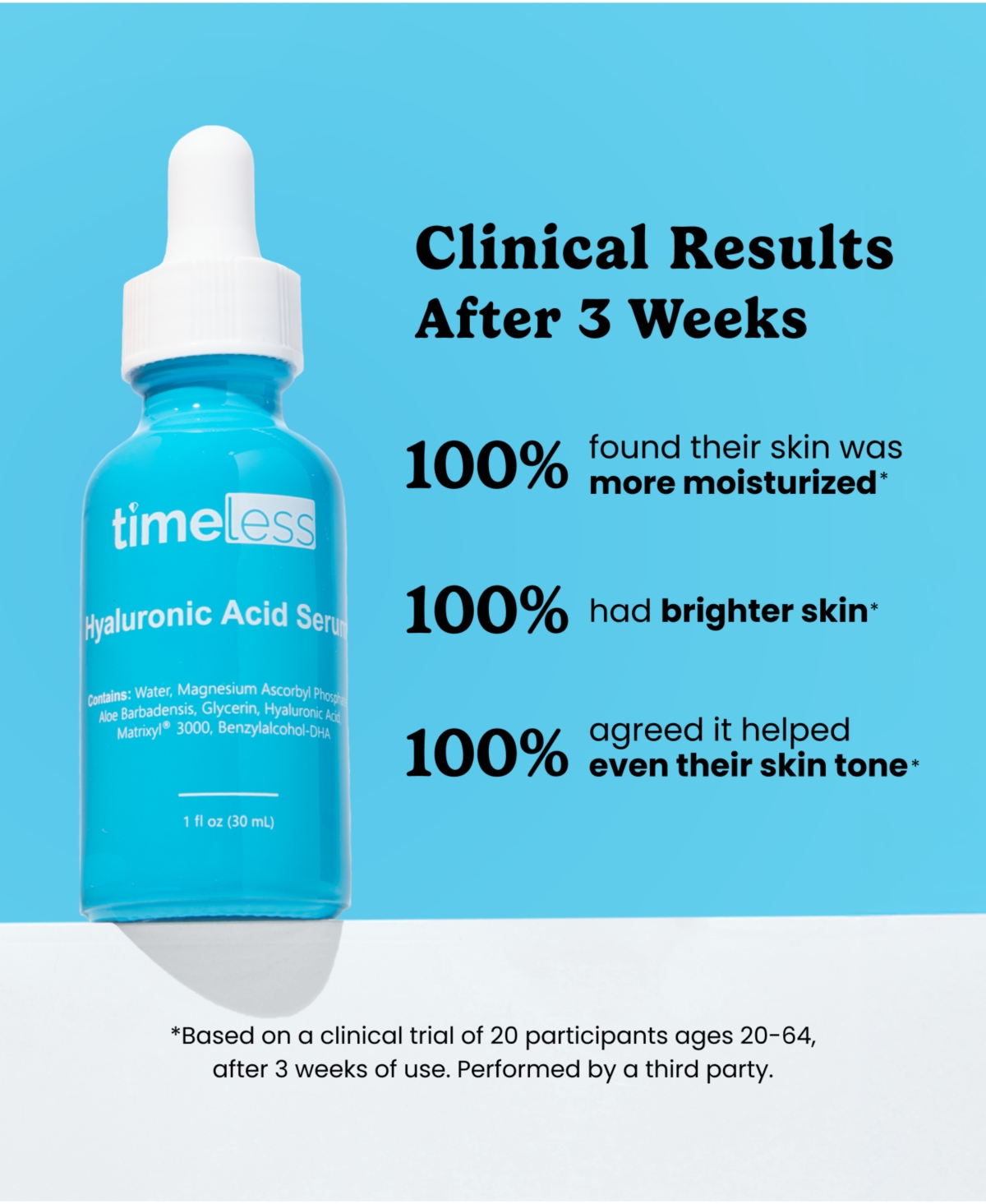 Timeless Skin Care Vitamin C + Peptides + Hyaluronic Acid Serum