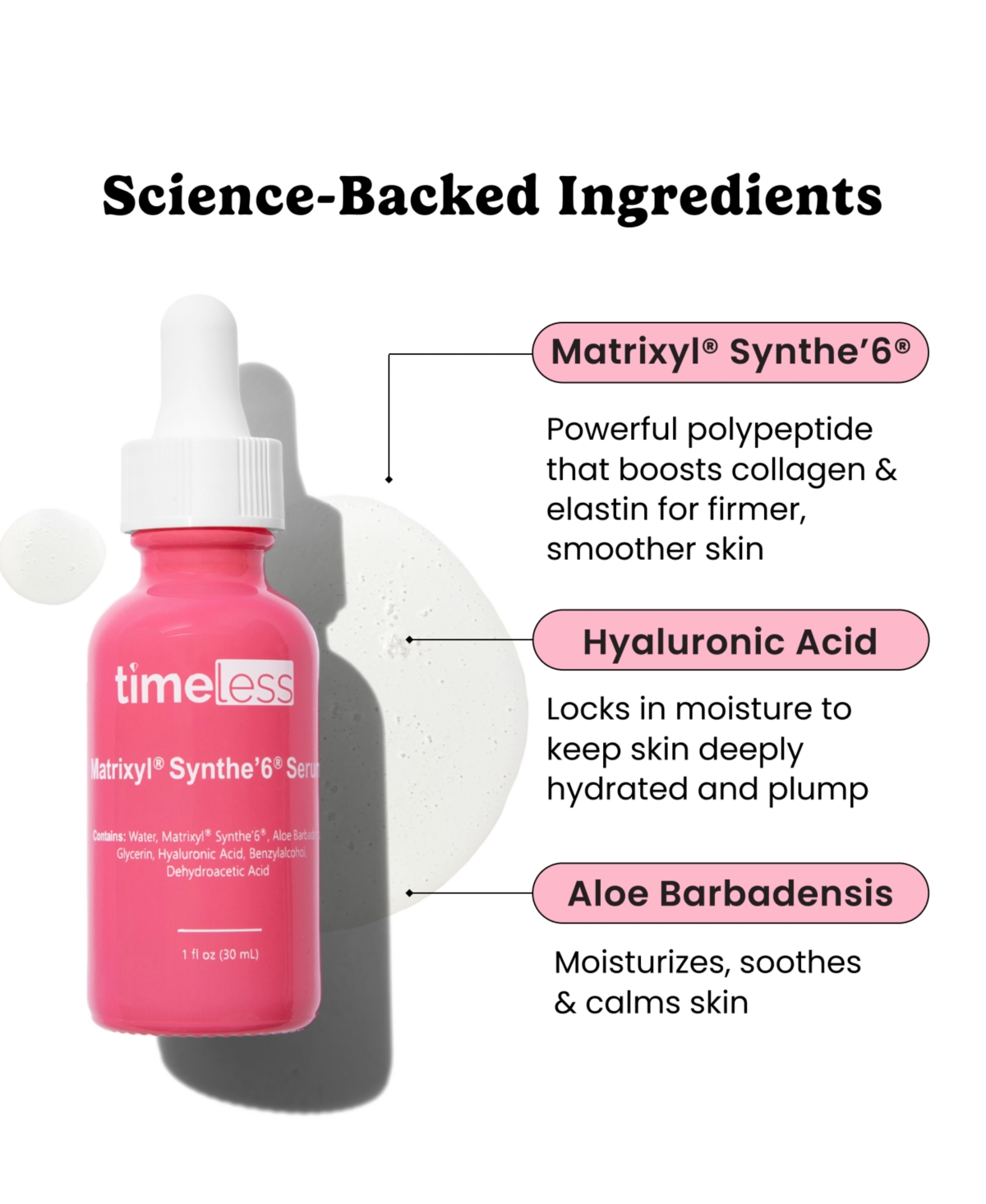 Timeless Skin Care Matrixyl Synthe 6 Peptide Serum