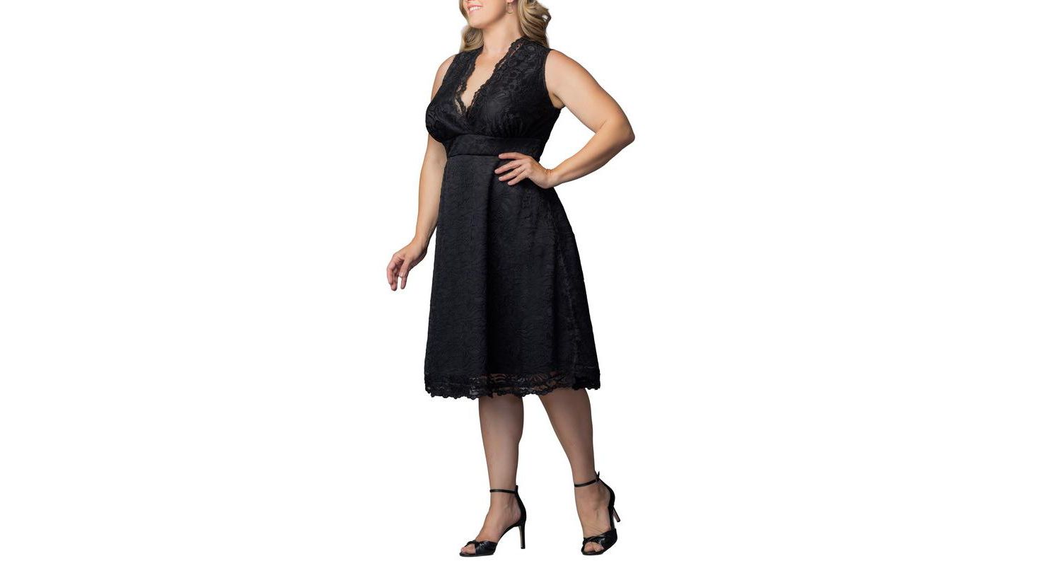 Plus Size Pin Up Boudoir Sleeveless Lace Cocktail Dress