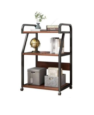 3-Tier Rolling Printer Stand with Wheels, Mobile Printer Table Storage Cart