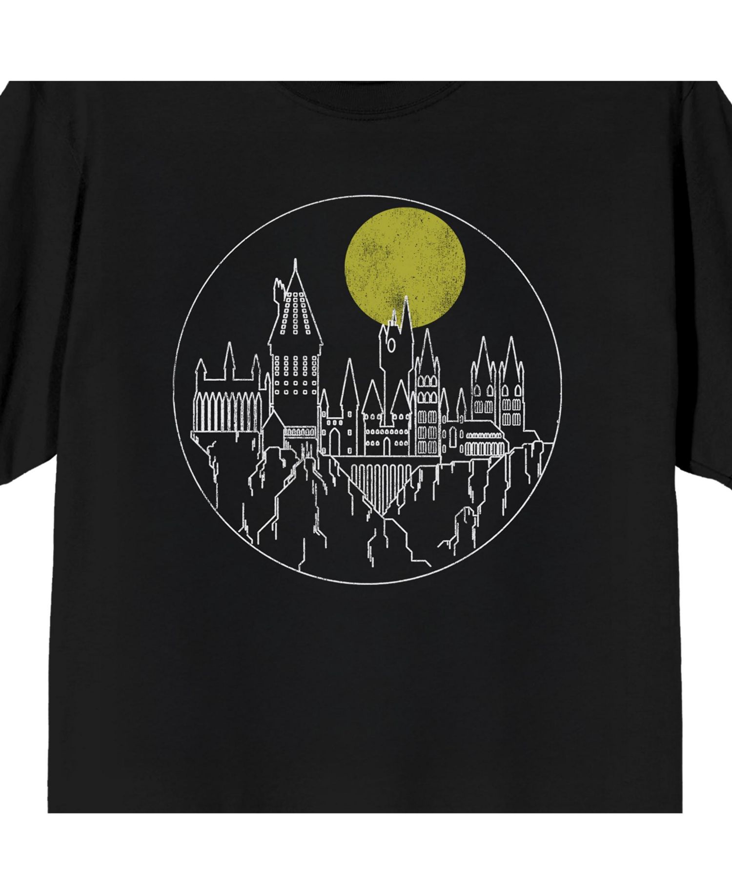 Men's Hogwarts First Year Lined Art Crew Neck Short Sleeve T-shirt