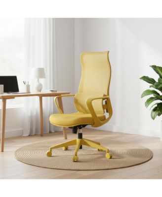 Ergonomic Office Chair, Mesh Breathable High Back Computer Chair with Adjustable Lumbar Support, Foam Seat Cushion for Home Office