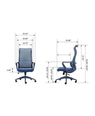 Home Office Desk Chair Featuring Breathable Mesh High Back, Adjustable Lumbar Support and Soft Foam Cushion for Study Room