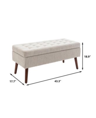Storage Ottoman Bench for Bedroom End of Bed Bench Foot of Bed Bench Entryway Bench