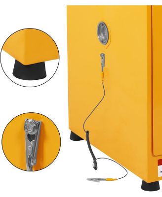 Flammable Cabinet, Safety Cabinet 17" x 17" x 22", Fireproof, Leakproof, Hazardous Storage Cabinet for Industry, Company and Home