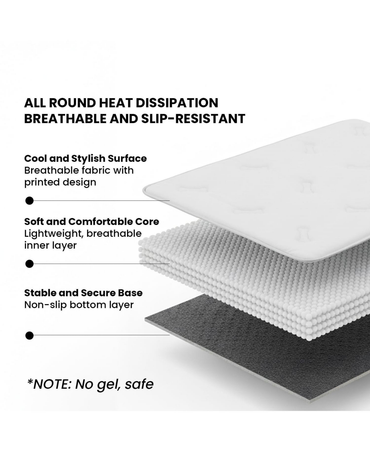 Aronkl Pet Cooling Mat for Dogs Cats Soft Breathable Washable Non-slip Crate Pad Summer Chill Bed