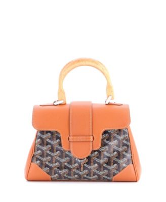 Mini Saigon Top Handle Bag Coated Canvas with Leather