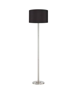Meridian Modern 72" Tall Floor Lamp Brushed Nickel Metal Light Blaster LED Drum Shade for Living Room Bedroom