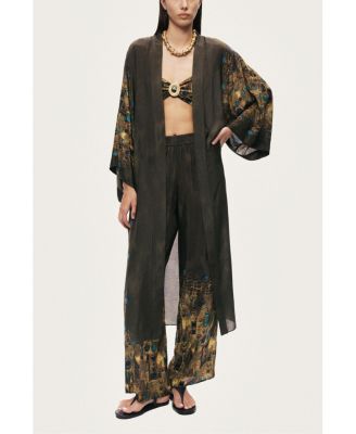 Women's Printed Long Kimono
