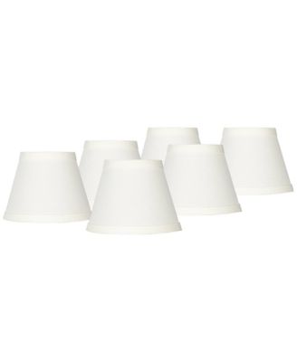 Set of 6 Empire Chandelier Lamp Shades Small Candelabra Clip-On Fitting
