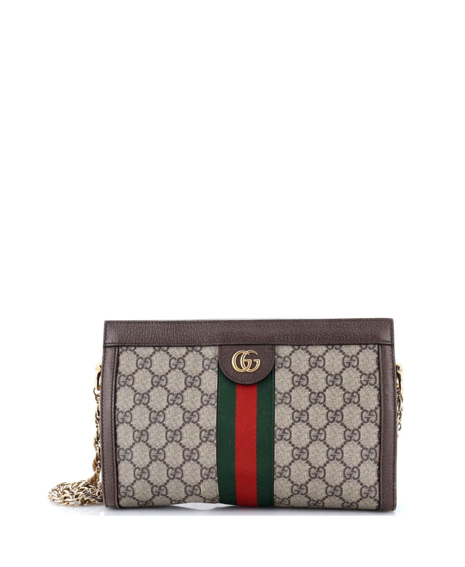 Small Ophidia Chain Shoulder Bag GG Coated Canvas