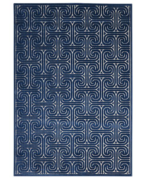 Kelly Ripa Home CLOSEOUT! Interlock KRH20 Ivory/Navy 5'3" x 7'5" Area