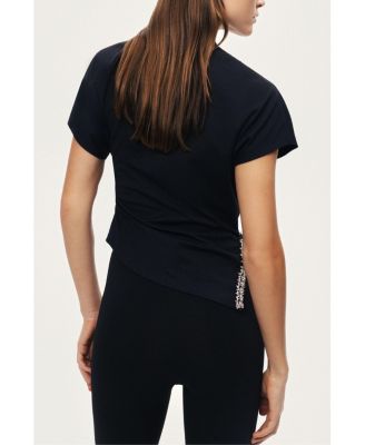 Women's Embellished Asymmetric T-Shirt