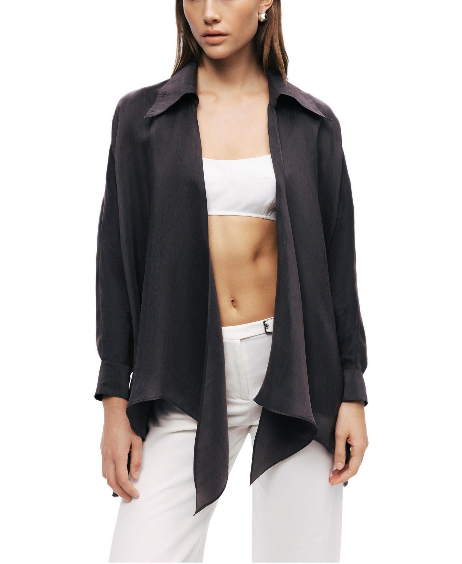 Women's Front-Tie Longline Shirt