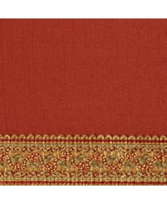 Set of 2 Square Lamp Shades Rust Small 5" Top x 9" Bottom x 10" High Spider with Replacement Harp and Finial Fitting