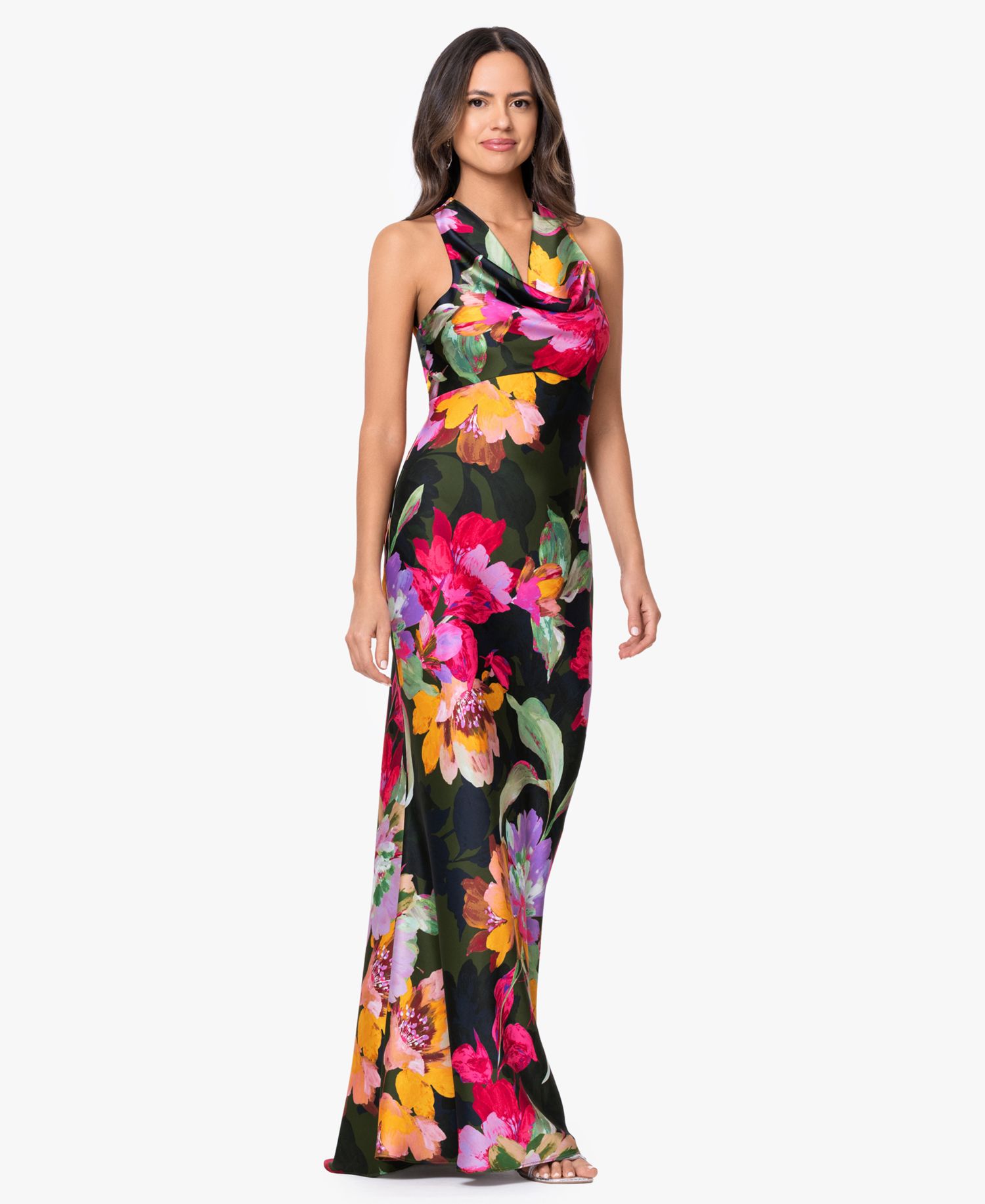 Women's Sleeveless Cowl Neck Gown
