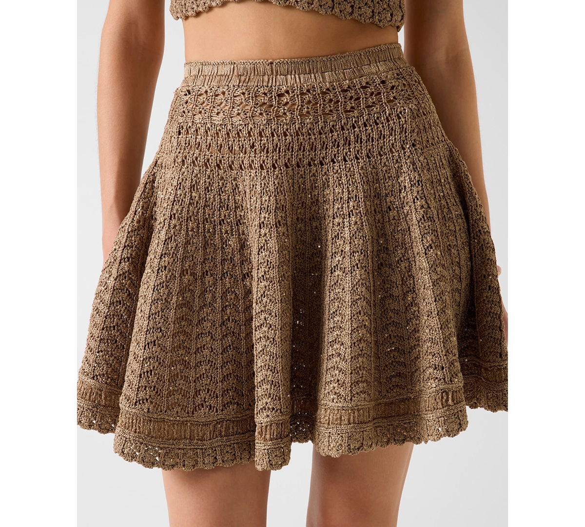 Guess Women's Egle Crochet Mini Sweater Skirt