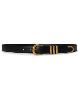 Metal Keeper Leather Belt