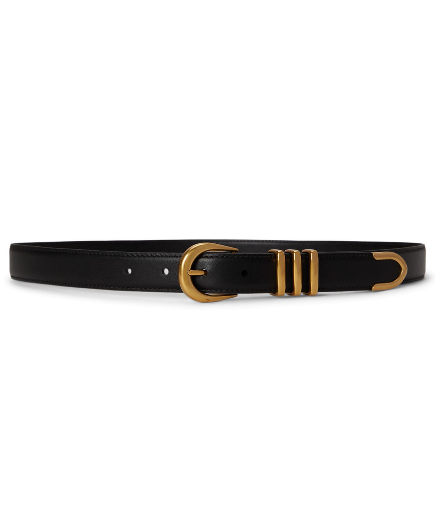Metal Keeper Leather Belt
