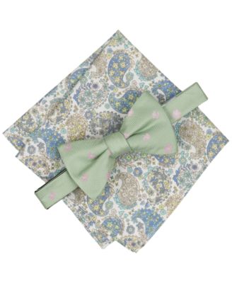 Men's Grace Floral Bow Tie & Pocket Square, 2-Piece Set