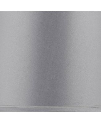 Sydnee Satin Light Gray Medium Drum Lamp Shade 14" Top x 16" Bottom x 11" Slant x 11" High (Spider) Replacement with Harp and Finial