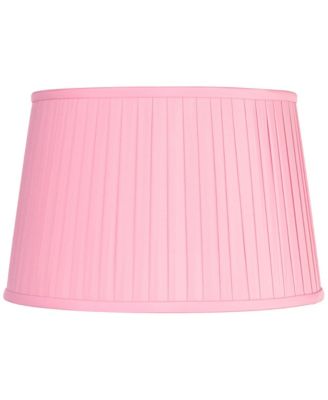 14" Top x 17" Bottom x 11" High x 11" Slant Lamp Shade Replacement Large Bright Empire Pleated Spider Harp Finial